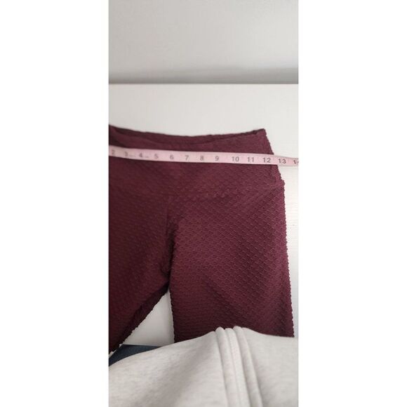 Booty By BraBants One Size Croco Leggings in Deep Maroon - Picture 5 of 6